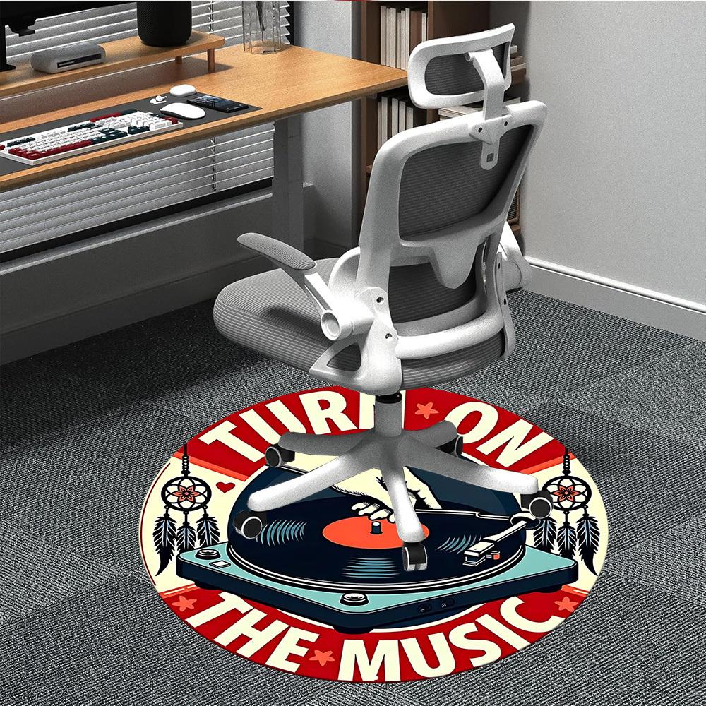 1pc Turn On Vinyl Music Office Round Area Rug, Indoor Mat Suitable ForOffice, Under Office Chairs Bedroom Living Room Home Decor, Room Deco, D015 80cm by 80cm
1pc Turn On Vinyl Music Office Round Area Rug, Indoor Mat Suitable ForOffice, Under Office Chairs Bedroom Living Room Home Decor, Room Deco, D015 80cm by 80cm