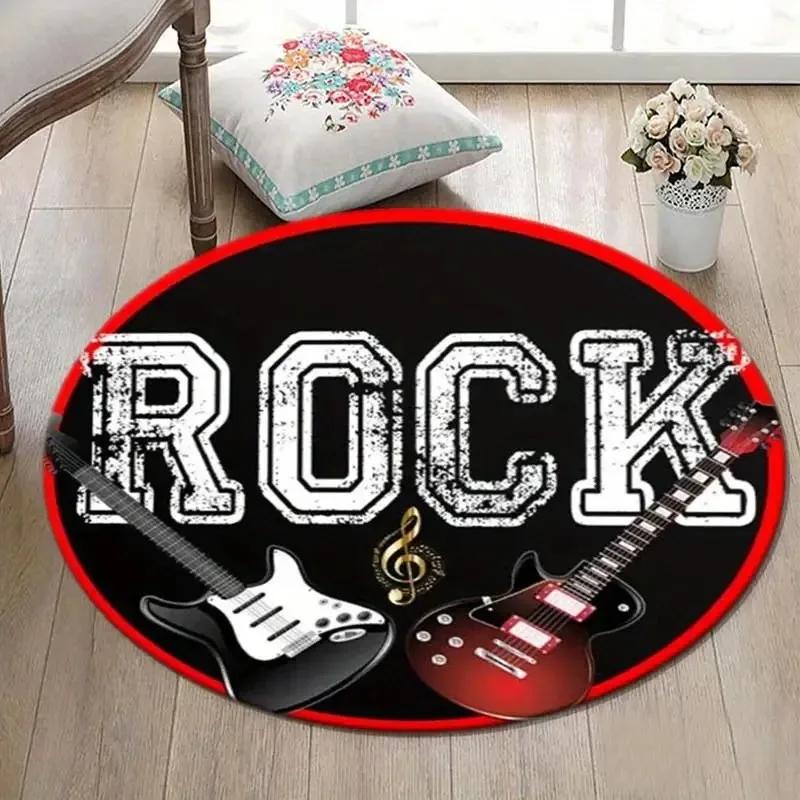 Hard Rock Lightning Guitar Round Rug Non-Slip Carpet Washable Office & Bedroom Decor Gift for Music Lovers, Bedroom Accent Rug 120cm
Hard Rock Lightning Guitar Round Rug Non-Slip Carpet Washable Office & Bedroom Decor Gift for Music Lovers, Bedroom Accent Rug 120cm