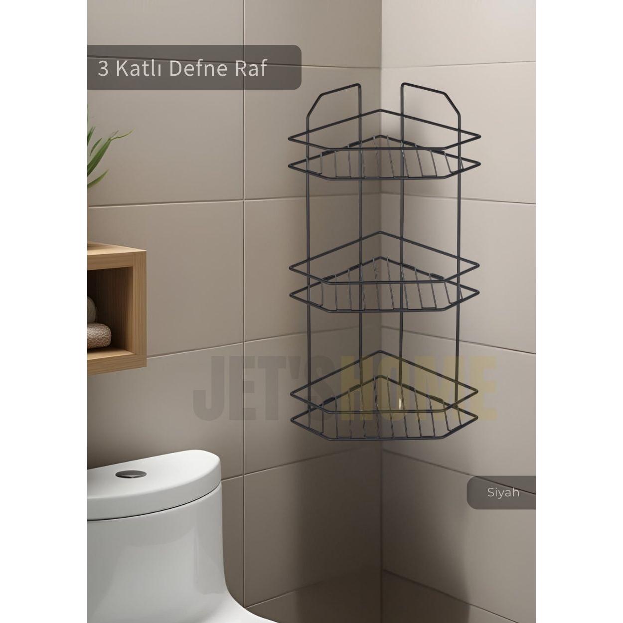 Banyo Rafı Mutfak Rafı Paslanmaz Baharatlık 3 Katlı Köşelik Şampuanlık Siyah
Banyo Rafı Mutfak Rafı Paslanmaz Baharatlık 3 Katlı Köşelik Şampuanlık Siyah