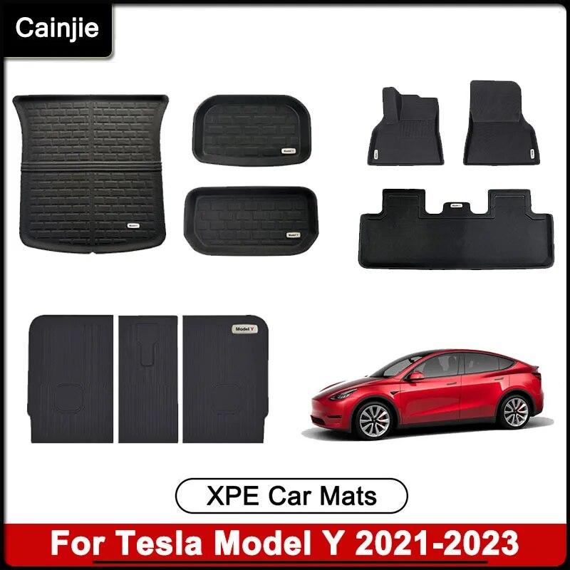 Коврик для багажника Tesla Model Y с левым/правым рулем, всепогодный напольный вкладыш, полный комплект XPE, автомобильные противогрязные водонепроницаемые коврики, аксессуары 2021 2023
Коврик для багажника Tesla Model Y с левым/правым рулем, всепогодный напольный вкладыш, полный комплект XPE, автомобильные противогрязные водонепроницаемые коврики, аксессуары 2021 2023