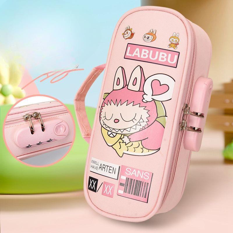 Пенал с рисунком куклы Лабубу, кодовый замок, коробка для канцелярских принадлежностей, водонепроницаемый мультяшный легкий пенал большой вместимости
Пенал с рисунком куклы Лабубу, кодовый замок, коробка для канцелярских принадлежностей, водонепроницаемый мультяшный легкий пенал большой вместимости