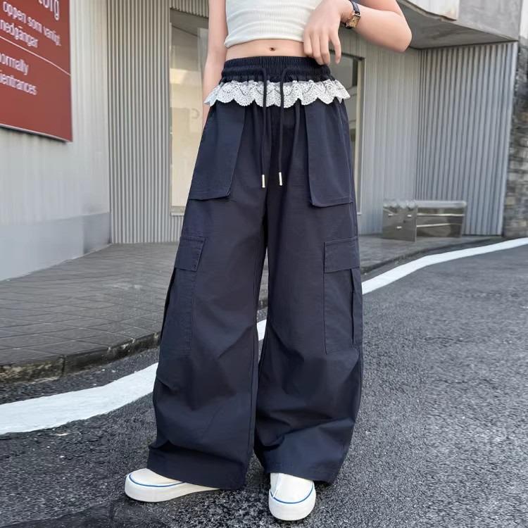 2025 Новые кружевные брюки карго с широкими штанинами для девочек - Модные, свободного кроя, длинные, летний стиль 150 cm темно-синий
2025 Новые кружевные брюки карго с широкими штанинами для девочек - Модные, свободного кроя, длинные, летний стиль 150 cm темно-синий