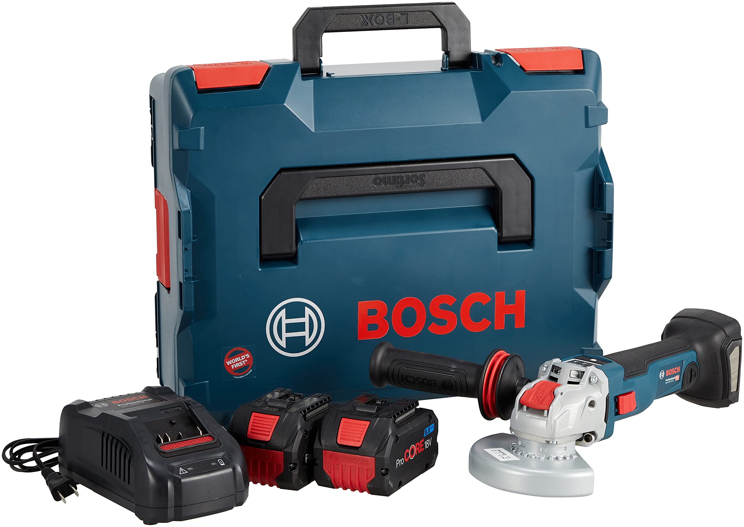 BOSCH 18V Cordless Disc Grinder carrying case X-LOCK (1 8.0Ah, charger, included) GWX18V-10SC5
BOSCH 18V Cordless Disc Grinder carrying case X-LOCK (1 8.0Ah, charger, included) GWX18V-10SC5