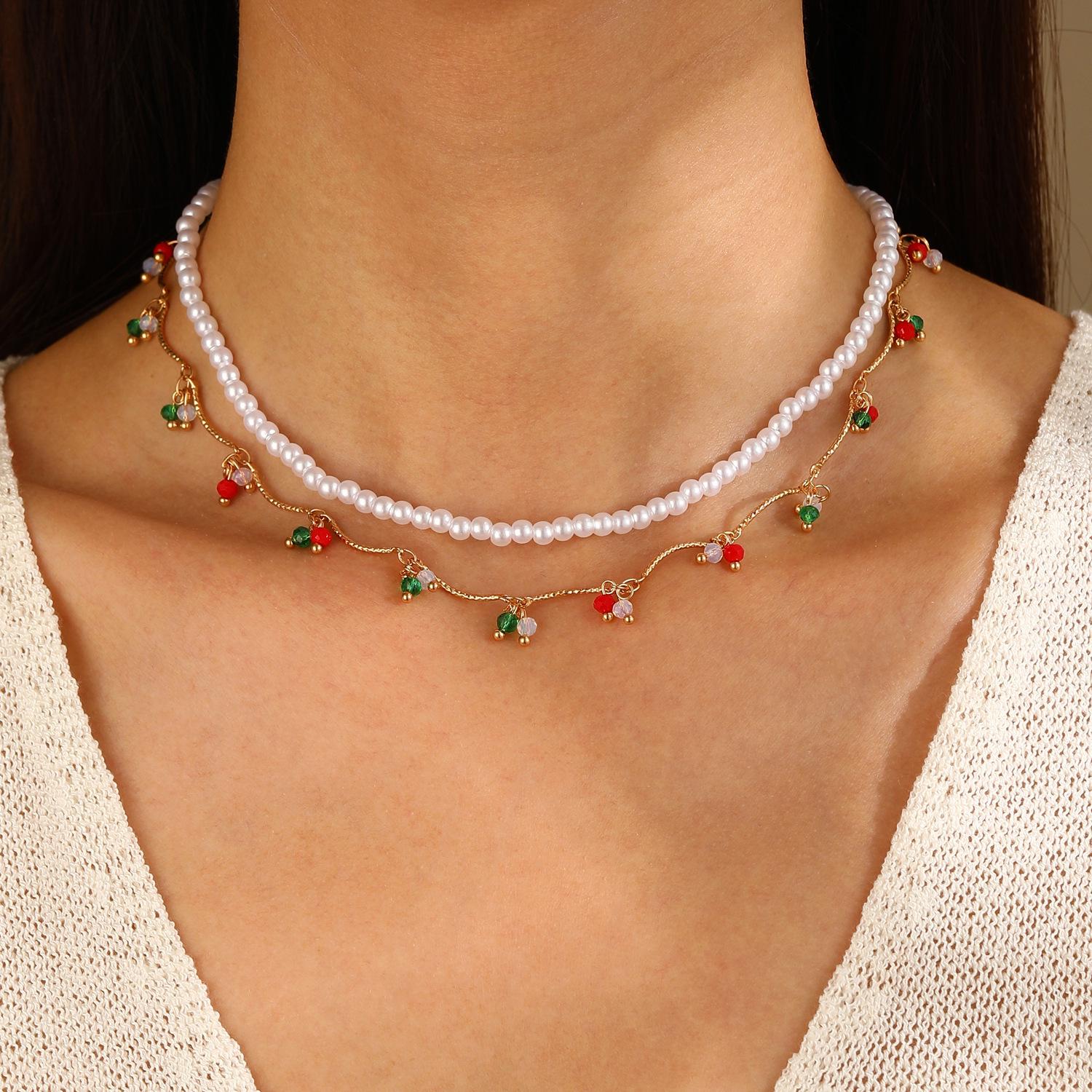 Жіночий ювелірний набір високого класу в європейському та американському стилі: Двошаровий перловий чокер, намисто на ключицю, браслет та сережки
Жіночий ювелірний набір високого класу в європейському та американському стилі: Двошаровий перловий чокер, намисто на ключицю, браслет та сережки