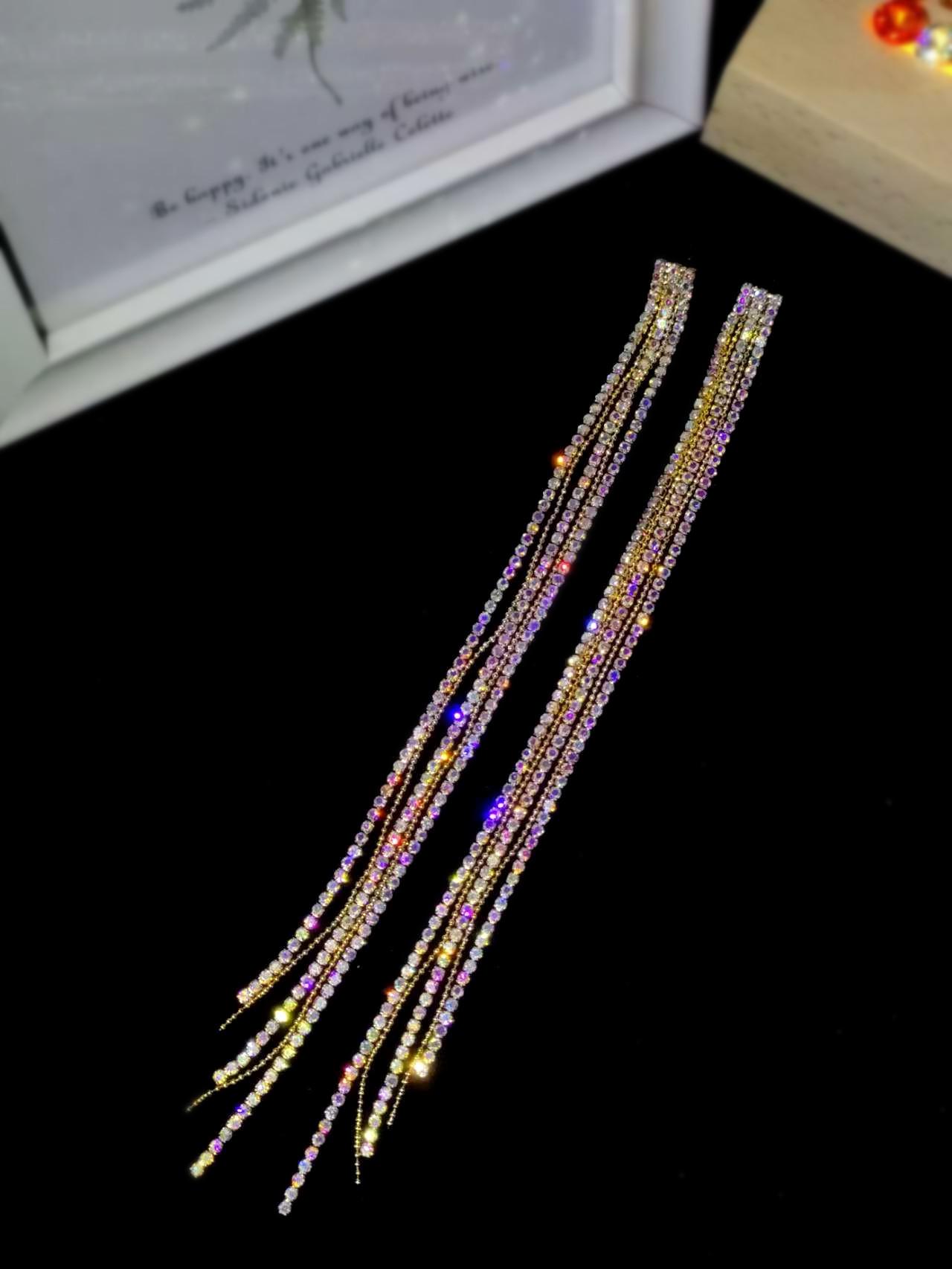 DINGKA Элегантные 20-сантиметровые серьги-кисточки класса люкс с разноцветными стразами для женщин
DINGKA Элегантные 20-сантиметровые серьги-кисточки класса люкс с разноцветными стразами для женщин