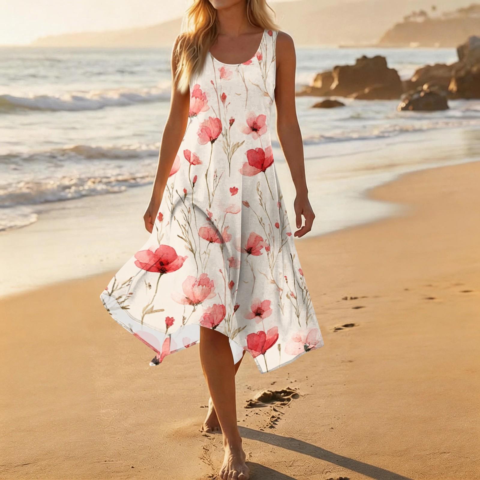 Sleeveless Floral Print Midi Dress for Women Lightweight A Line Summer Sundress Casual Scoop Neck Flowy Hem M
Sleeveless Floral Print Midi Dress for Women Lightweight A Line Summer Sundress Casual Scoop Neck Flowy Hem M