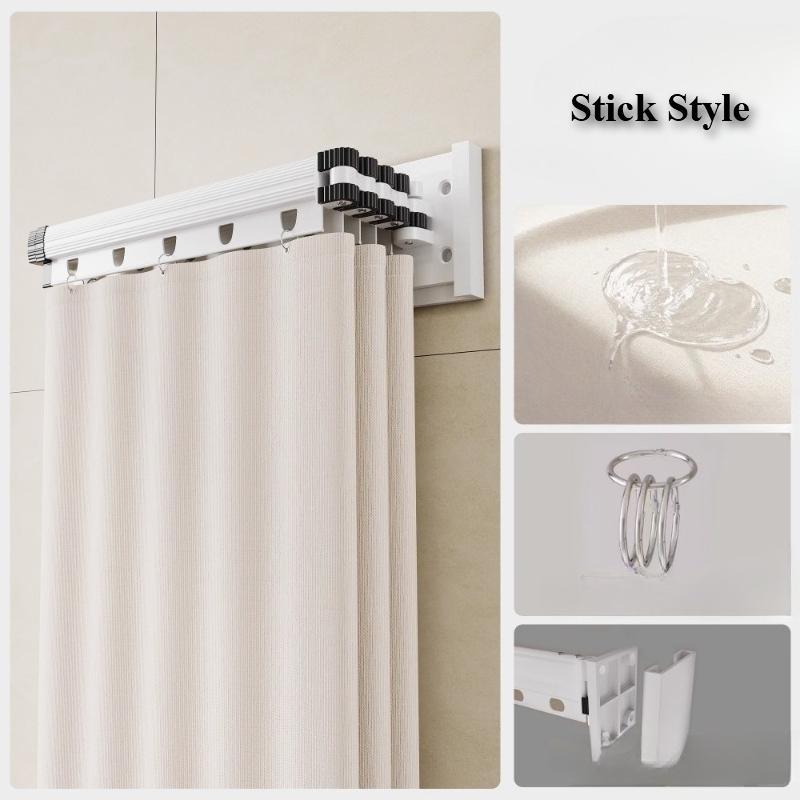Suction Cup Folding Invisible Bathroom Shower Curtain Without Drilling, Waterproof Partition for Bathing in The Bathroom (as the picture,80x180cm)
Suction Cup Folding Invisible Bathroom Shower Curtain Without Drilling, Waterproof Partition for Bathing in The Bathroom (as the picture,80x180cm)