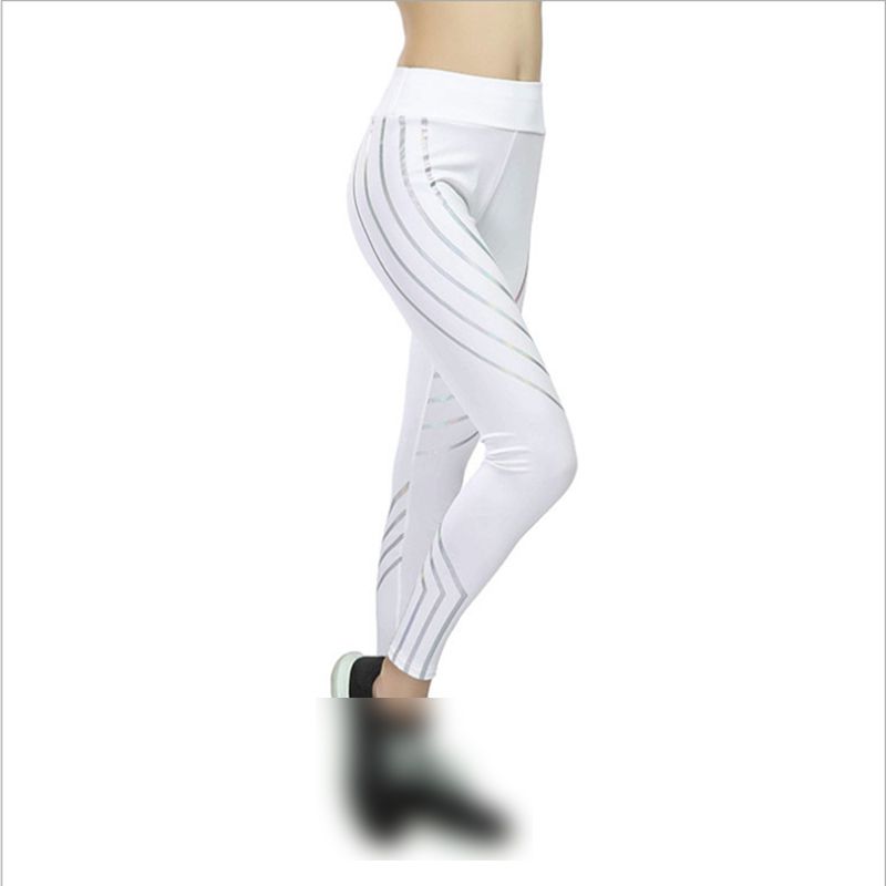 Women Reflective Leggings Strip Yoga Pants High Waist Gym Fitness Lady Trousers L білий
Women Reflective Leggings Strip Yoga Pants High Waist Gym Fitness Lady Trousers L білий