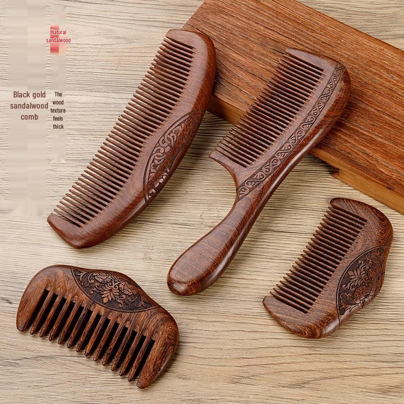 Natural Black Gold Double-Sided Sandalwood Comb: Carved Wooden Scalp Massager for Women s Long Hair - Ideal Mom Gift
Natural Black Gold Double-Sided Sandalwood Comb: Carved Wooden Scalp Massager for Women s Long Hair - Ideal Mom Gift