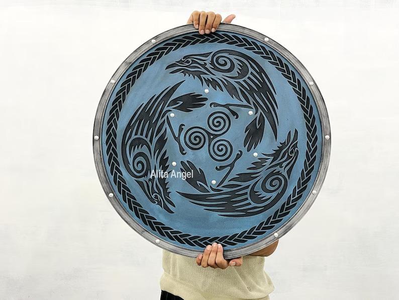 Eivor Valhalla Raven Authentic Battleworn Viking Shield синій
Eivor Valhalla Raven Authentic Battleworn Viking Shield синій
