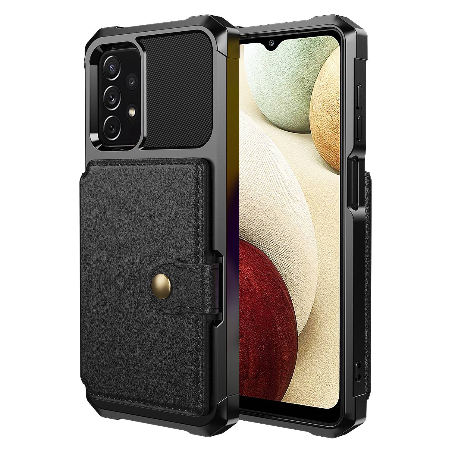 For Samsung Galaxy A13 5G/A04s 4G (164.7mm)/M32 5G/A32 5G Phone Cases with Card Holder Shockproof PU Leather Back Cover Black
For Samsung Galaxy A13 5G/A04s 4G (164.7mm)/M32 5G/A32 5G Phone Cases with Card Holder Shockproof PU Leather Back Cover Black