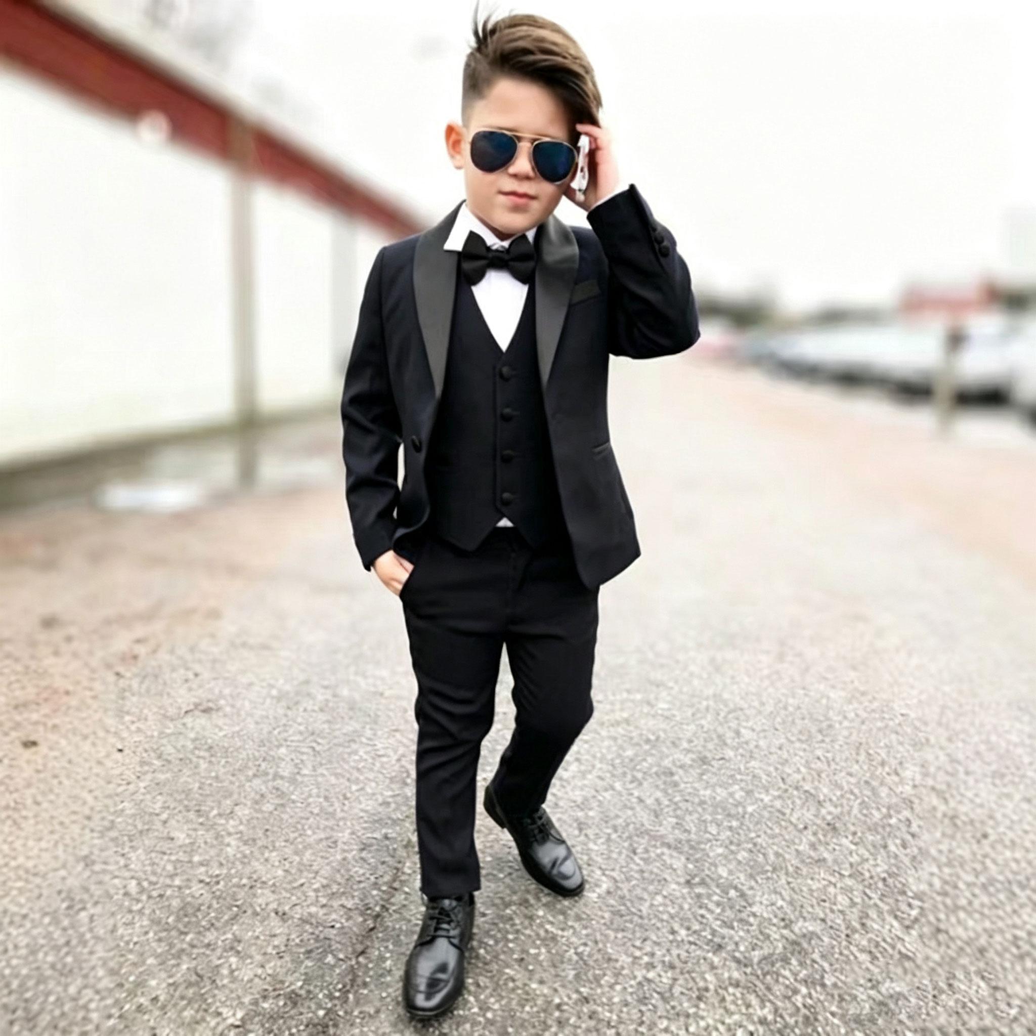 Flower Boys Suits Fashion Formal Wedding Tuxedos 3 Piece Solid Color Elegant Chic Shawl Lapel One Button Slim Kids Clothes 90 чёрный
Flower Boys Suits Fashion Formal Wedding Tuxedos 3 Piece Solid Color Elegant Chic Shawl Lapel One Button Slim Kids Clothes 90 чёрный