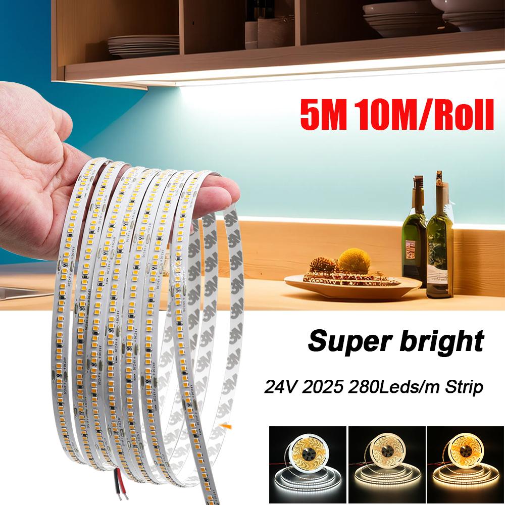 Super Brighter DC 24V LED Strip 280Leds/M SMD 2025 Warm/Natural White 3000K 4000K 6000K Flexible Ribbon Tape Rope Light 5M 10M IP20 No Waterproof&5M теплим білим кольором
Super Brighter DC 24V LED Strip 280Leds/M SMD 2025 Warm/Natural White 3000K 4000K 6000K Flexible Ribbon Tape Rope Light 5M 10M IP20 No Waterproof&5M теплим білим кольором