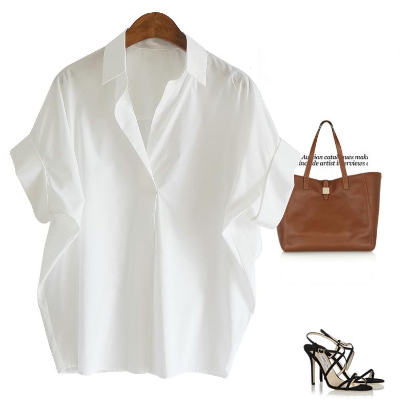 Stylish Women s Cotton White V-Neck Loose Bat Sleeve Shirt in Stock! One size белый
Stylish Women s Cotton White V-Neck Loose Bat Sleeve Shirt in Stock! One size белый