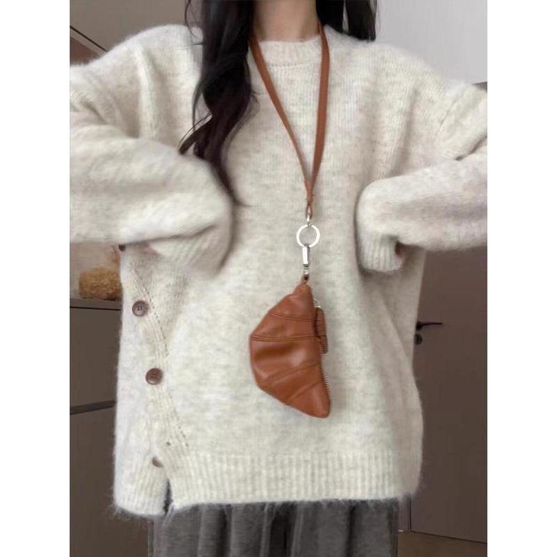 Milk Fufu Lazy Soft Glutinous Mohair Sweater Outerwear Women Autumn Design Sense Niche Chic Split Knitted Top Apricot color S(Suggested 37.50 kg-47.50 kg)
Milk Fufu Lazy Soft Glutinous Mohair Sweater Outerwear Women Autumn Design Sense Niche Chic Split Knitted Top Apricot color S(Suggested 37.50 kg-47.50 kg)