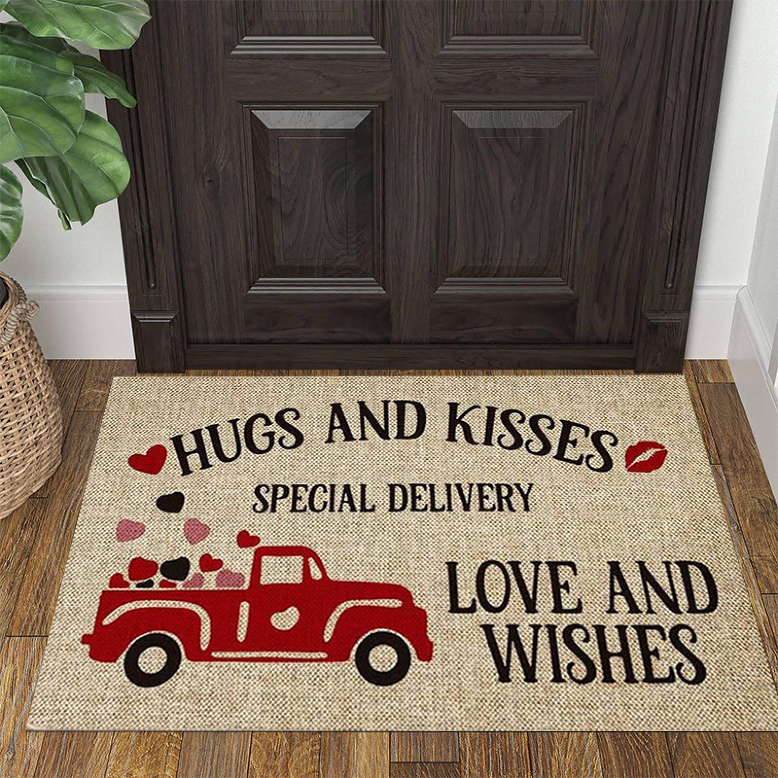 Украшение ко Дню святого Валентина, коврик для ванной комнаты, приветственный напольный коврик 
Украшение ко Дню святого Валентина, коврик для ванной комнаты, приветственный напольный коврик
