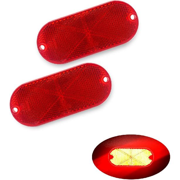 E-Mark / 4A / CCC 2pcs Oval Reflector Self Adhesive Stick on Screw on Trailer Driveway Mailbox (Amber) красный
E-Mark / 4A / CCC 2pcs Oval Reflector Self Adhesive Stick on Screw on Trailer Driveway Mailbox (Amber) красный