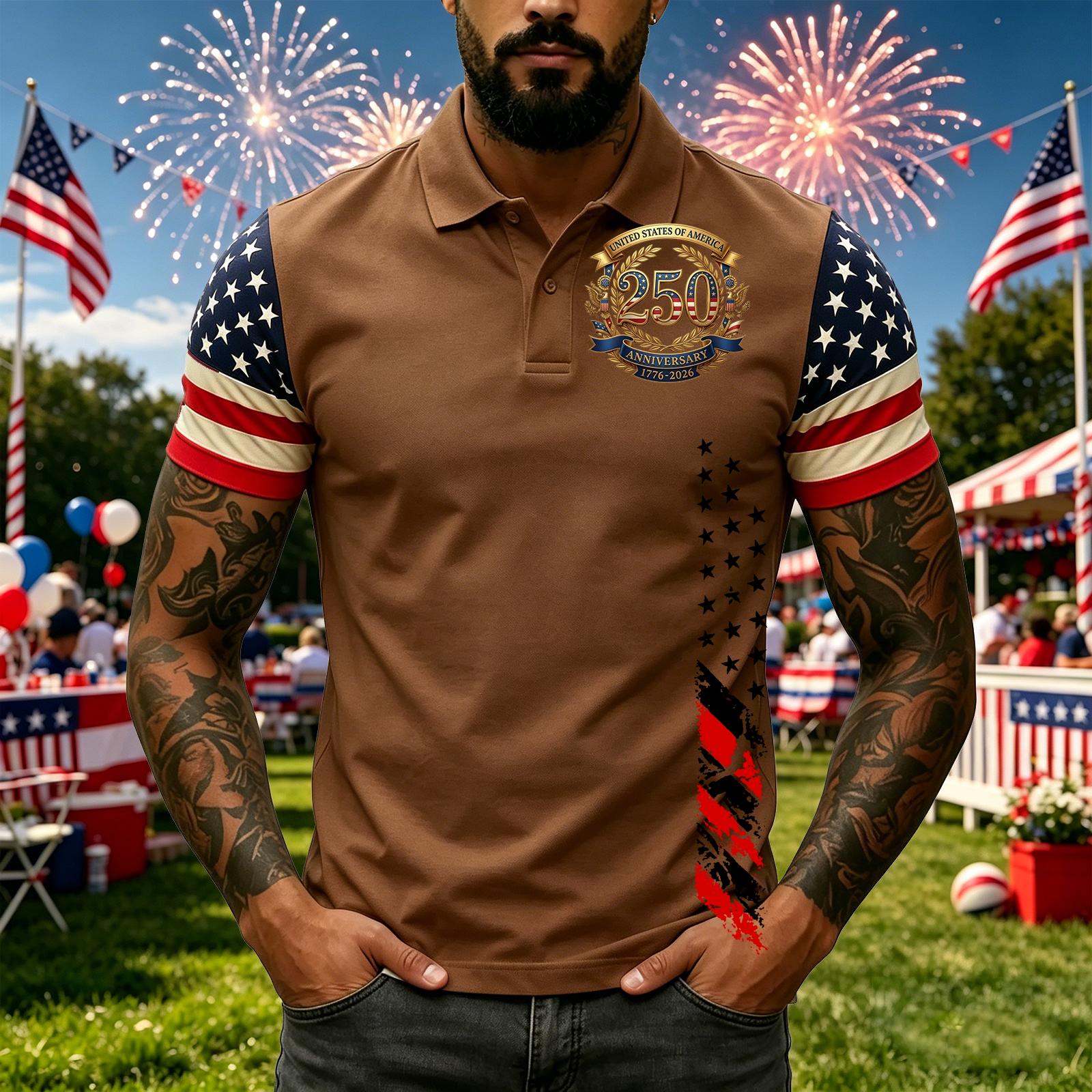 Men s Casual Short Sleeve Polo Shirt Independence Day Print Cotton Blend Breathable Lightweight Summer Top L коричневый
Men s Casual Short Sleeve Polo Shirt Independence Day Print Cotton Blend Breathable Lightweight Summer Top L коричневый