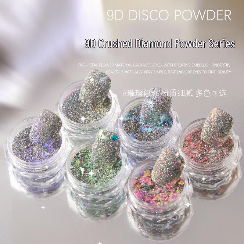 Colorful 9D Crushed Diamond Nail Art Powder - Micro Crystals & Flash Glass Diamonds
Colorful 9D Crushed Diamond Nail Art Powder - Micro Crystals & Flash Glass Diamonds