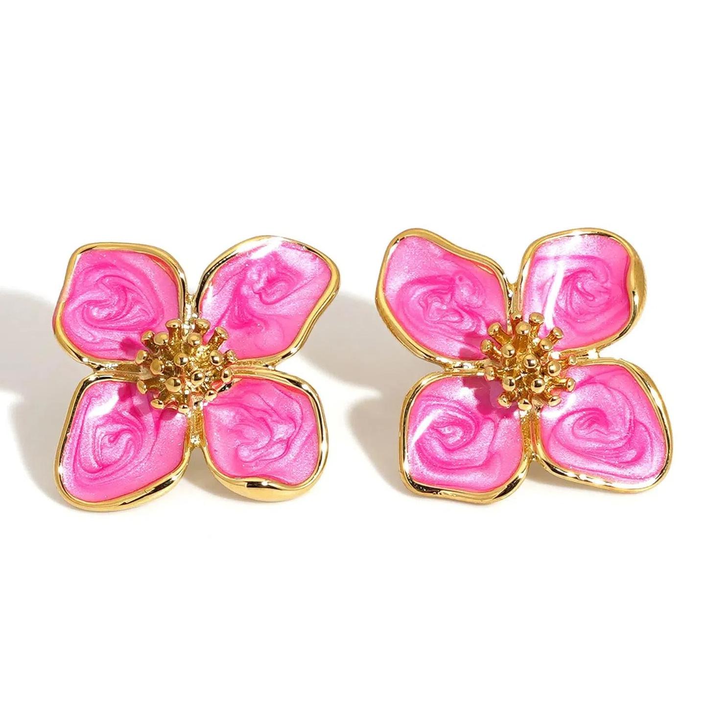 Obega Fuchsia Epoxy Flower Earrings Stud Korean Flowers Women Earring Post Spring Summer New Trendy Girls Cute Jewelrys
Obega Fuchsia Epoxy Flower Earrings Stud Korean Flowers Women Earring Post Spring Summer New Trendy Girls Cute Jewelrys