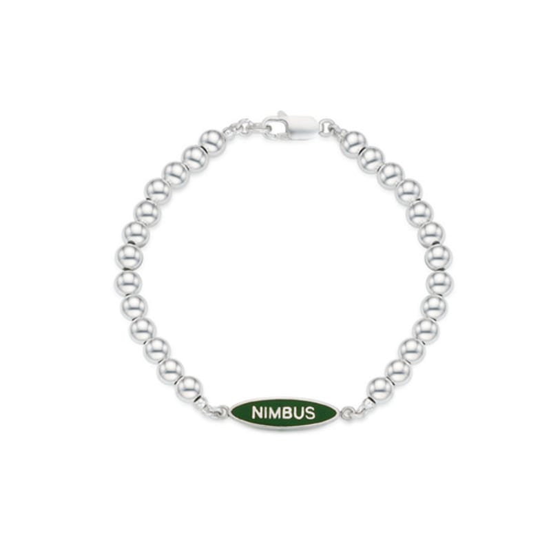 NIMBUS GREEN TAG SILVER BALL BRACELET 19CM
NIMBUS GREEN TAG SILVER BALL BRACELET 19CM