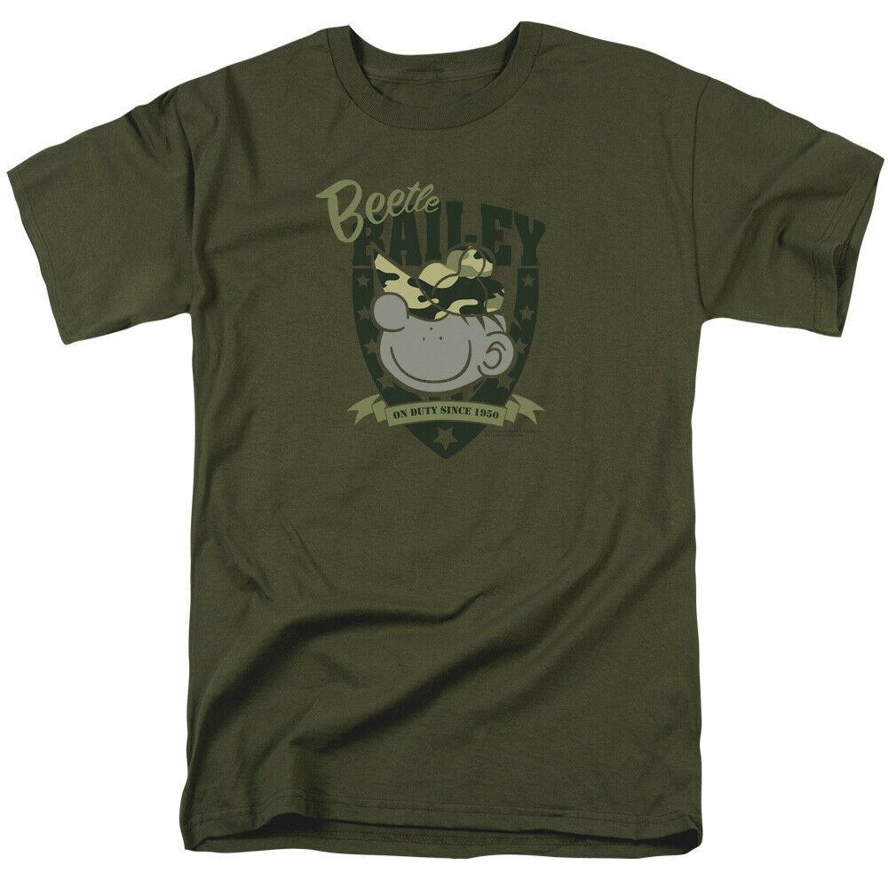 Футболка Beetle Bailey On Duty, лицензированная армейская футболка с комиксами, зеленые футболки унисекс в стиле милитари
Футболка Beetle Bailey On Duty, лицензированная армейская футболка с комиксами, зеленые футболки унисекс в стиле милитари