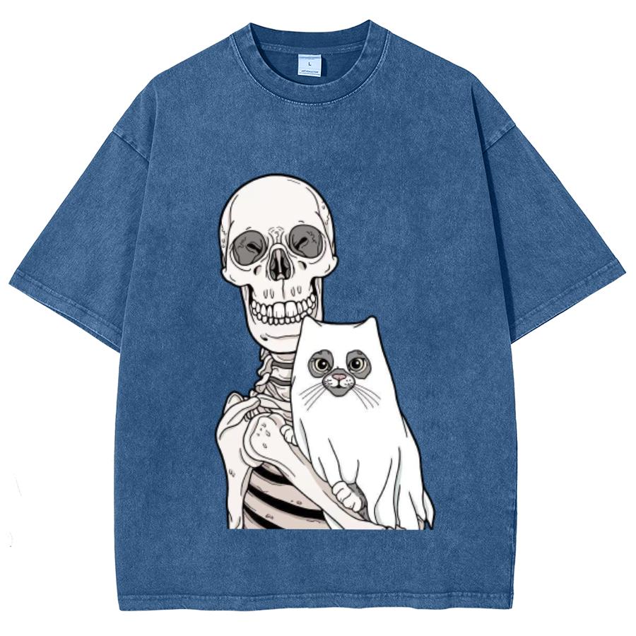 Vintage Wash Denim T-Shirt Unisex Oversized Skull Print Graphic Tees Women Loose Casual Fit Season Luxury Brand Tshirt 3XL
Vintage Wash Denim T-Shirt Unisex Oversized Skull Print Graphic Tees Women Loose Casual Fit Season Luxury Brand Tshirt 3XL