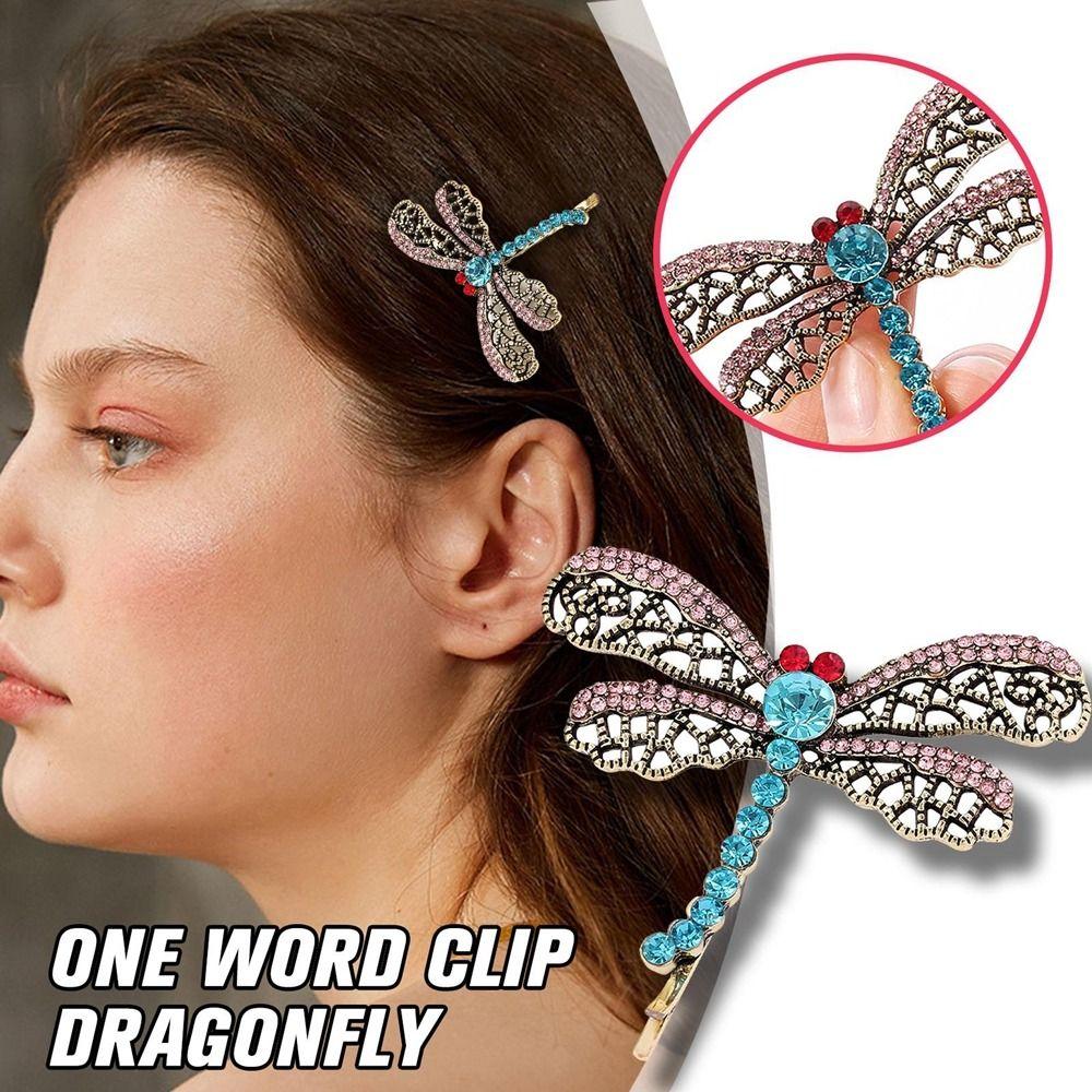 Clip Rhinestone Metal Hair Clip Korean Style Headwear Dragonfly Hairpin Female Hair Accessories B
Clip Rhinestone Metal Hair Clip Korean Style Headwear Dragonfly Hairpin Female Hair Accessories B