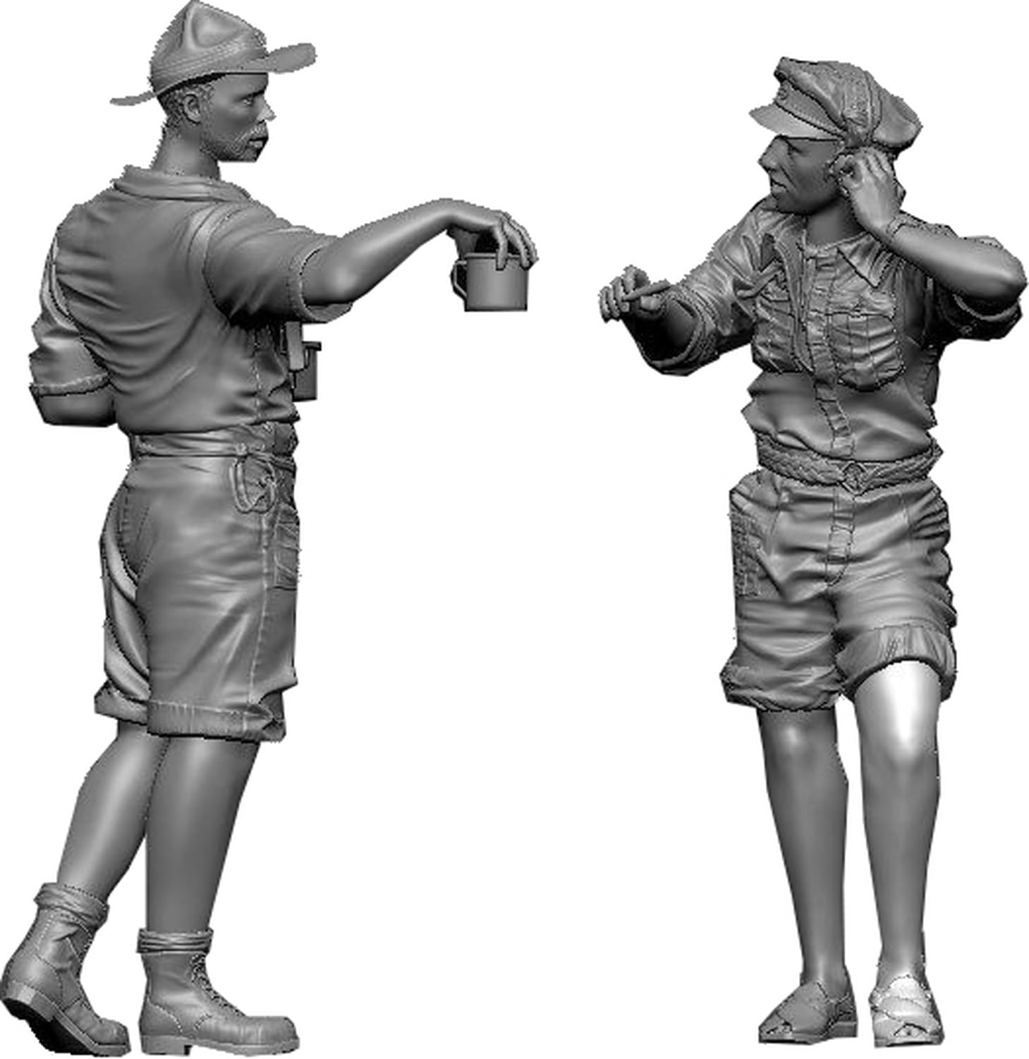 Thunder Model 1/35 British Long Range Desert Group (LRDG) Figure Set Vol. 3, Resting Scene (2 Figures) Plastic Model Kit TBF3504
Thunder Model 1/35 British Long Range Desert Group (LRDG) Figure Set Vol. 3, Resting Scene (2 Figures) Plastic Model Kit TBF3504