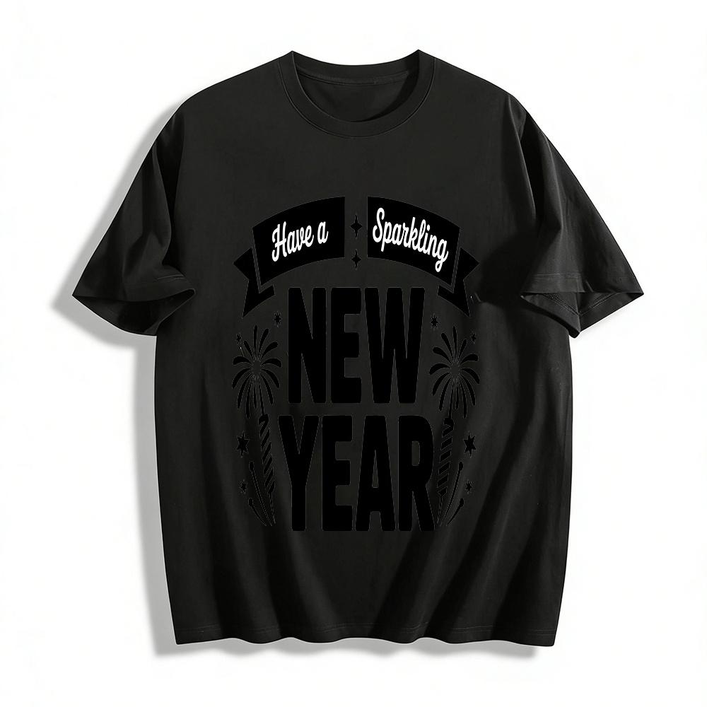 Have a Sparkling New Year Fireworks Graphic Print Casual Tee Pure cotton T-shirt XXS
Have a Sparkling New Year Fireworks Graphic Print Casual Tee Pure cotton T-shirt XXS