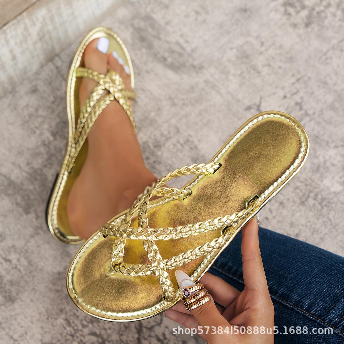 Europe and the United States foreign trade 2025 spring and summer foreign trade large size women s flat summer sandals temu solid color strap sandals 43 золотий
Europe and the United States foreign trade 2025 spring and summer foreign trade large size women s flat summer sandals temu solid color strap sandals 43 золотий