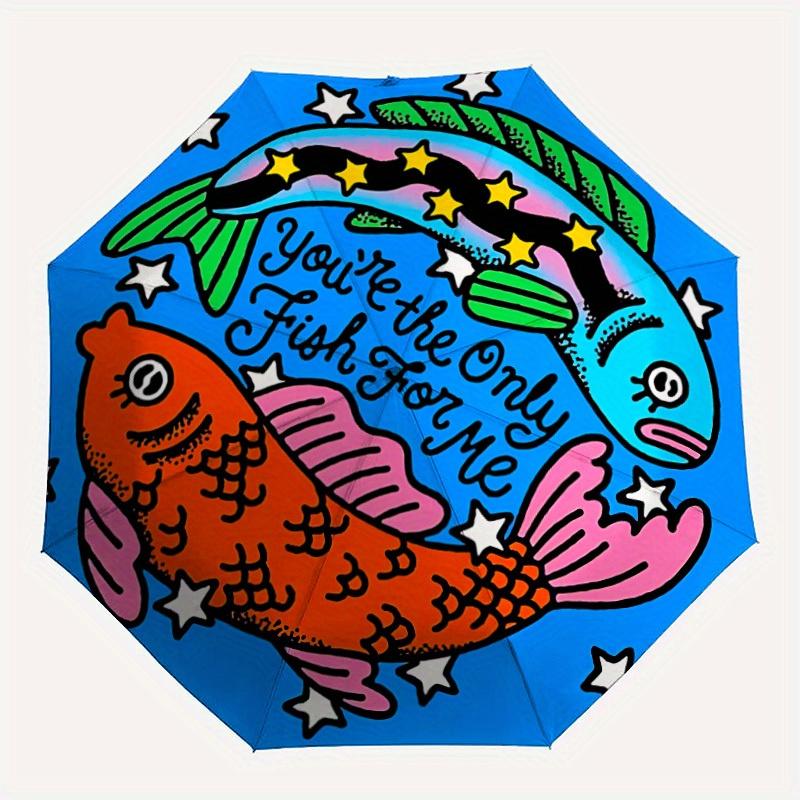 1pc Fish Love Auto Open/close, All-Season Portable Folding Umbrella for Women & Men, Travel, Everyday, Formal Events - Compact Luxury Parasol, Outdoor
1pc Fish Love Auto Open/close, All-Season Portable Folding Umbrella for Women & Men, Travel, Everyday, Formal Events - Compact Luxury Parasol, Outdoor