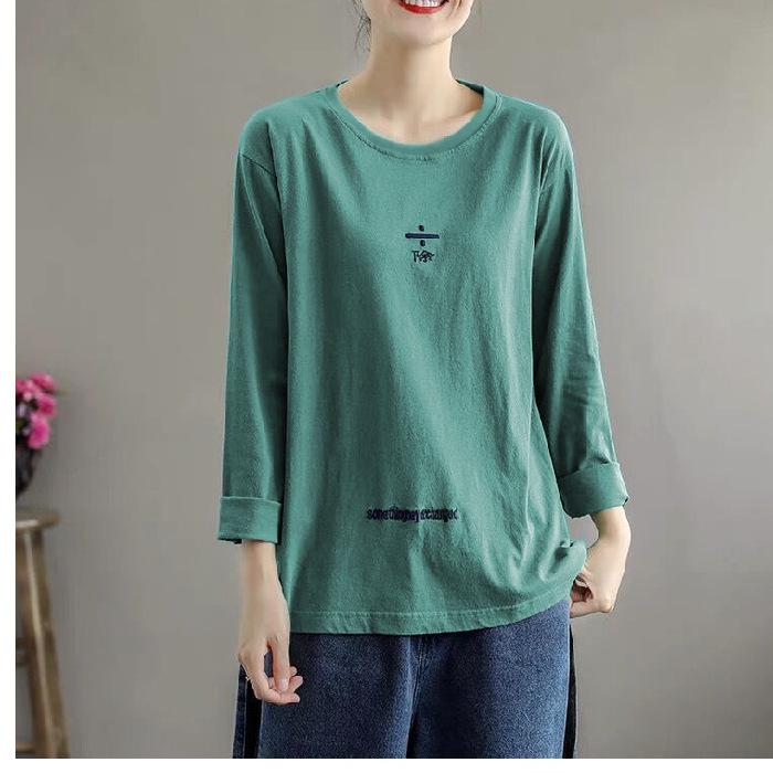 Embroidered Long-sleeved T-shirt for Women, Casual, Artistic and Versatile, Plus-size Women s Base Layer Top for Women 4XL зелений
Embroidered Long-sleeved T-shirt for Women, Casual, Artistic and Versatile, Plus-size Women s Base Layer Top for Women 4XL зелений