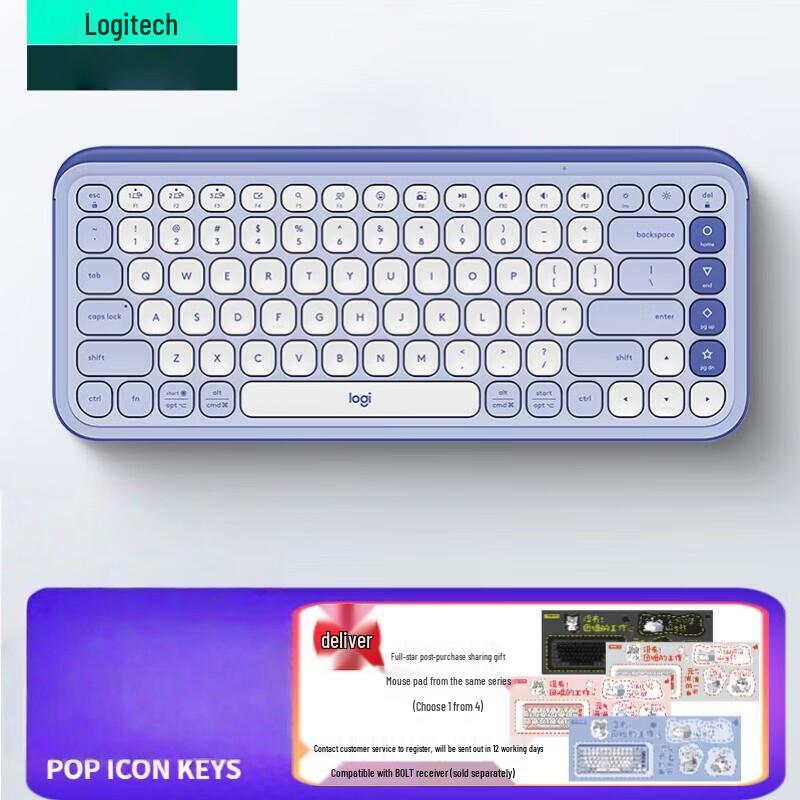 Logitech G POP ICON KEYS Wireless AI Bluetooth Keyboard
Logitech G POP ICON KEYS Wireless AI Bluetooth Keyboard