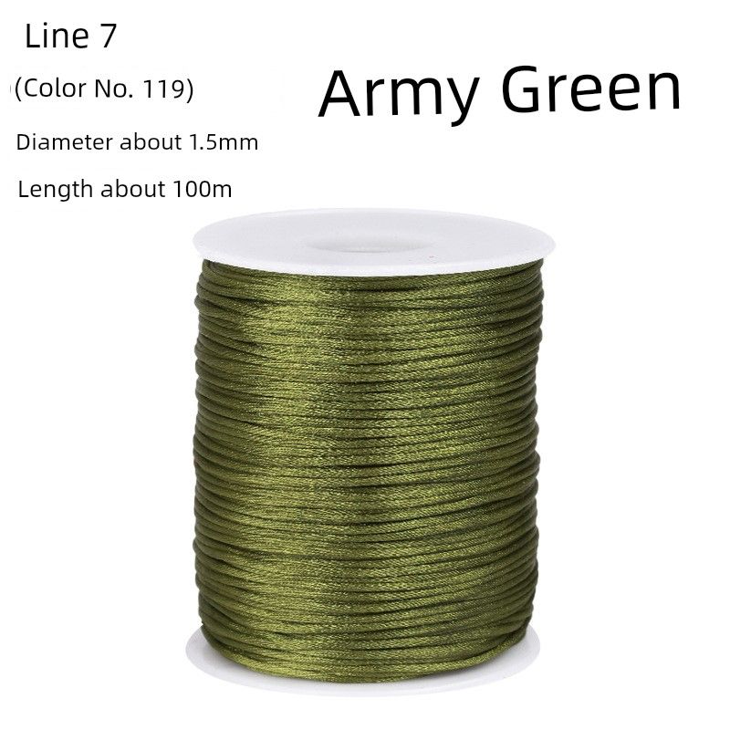 Red String Line 7 Braided Rope DIY Handmade Woven Jin Gang Knot Carrying Strap Baby Pendant Lanyard Red Rope Army Green | Line 7 100 m/Roll
Red String Line 7 Braided Rope DIY Handmade Woven Jin Gang Knot Carrying Strap Baby Pendant Lanyard Red Rope Army Green | Line 7 100 m/Roll