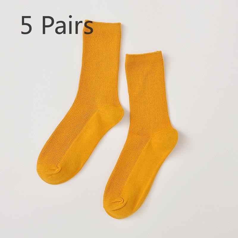 5 пар женских новых однотонных трендовых дышащих впитывающих пот носков-трубок 5 Pairs
5 пар женских новых однотонных трендовых дышащих впитывающих пот носков-трубок 5 Pairs
