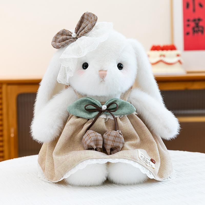Plush doll doll dress skirt rabbit companion toy birthday gift 25cm жёлтый
Plush doll doll dress skirt rabbit companion toy birthday gift 25cm жёлтый