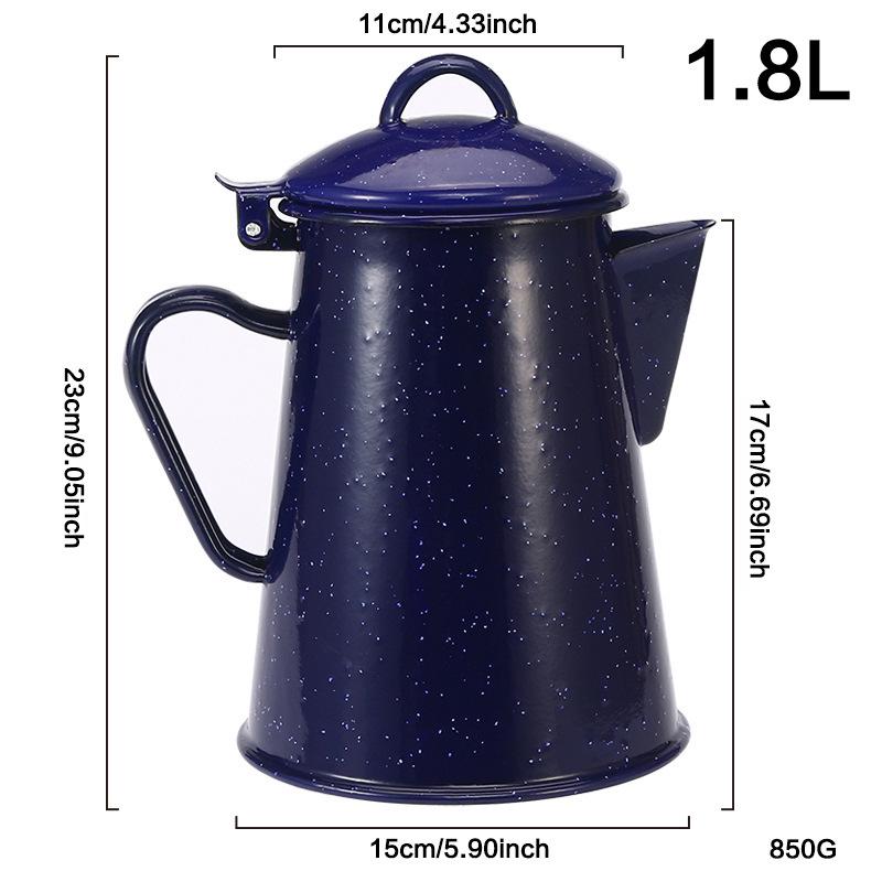 Элегантный эмалированный чайник - Многофункциональный чайник и кофейник с ручкой, Доступны различные размеры
Элегантный эмалированный чайник - Многофункциональный чайник и кофейник с ручкой, Доступны различные размеры