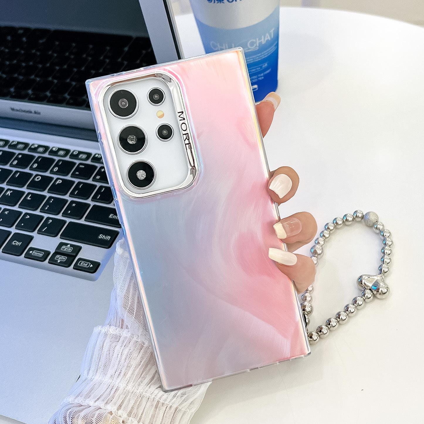 Samsung S25 Ultra Electroplated Laser Phone Case with Pearl Bracelet for S24 Plus A55 5G
Samsung S25 Ultra Electroplated Laser Phone Case with Pearl Bracelet for S24 Plus A55 5G