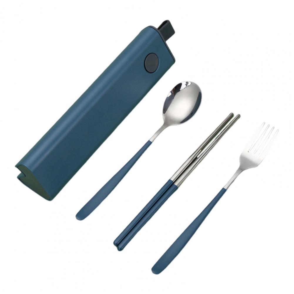 Stainless Steel Fork And Spoon with Case Portable Tableware Set Smooth Edge Flatware Set for School Camping Travel Utensil Set синій
Stainless Steel Fork And Spoon with Case Portable Tableware Set Smooth Edge Flatware Set for School Camping Travel Utensil Set синій
