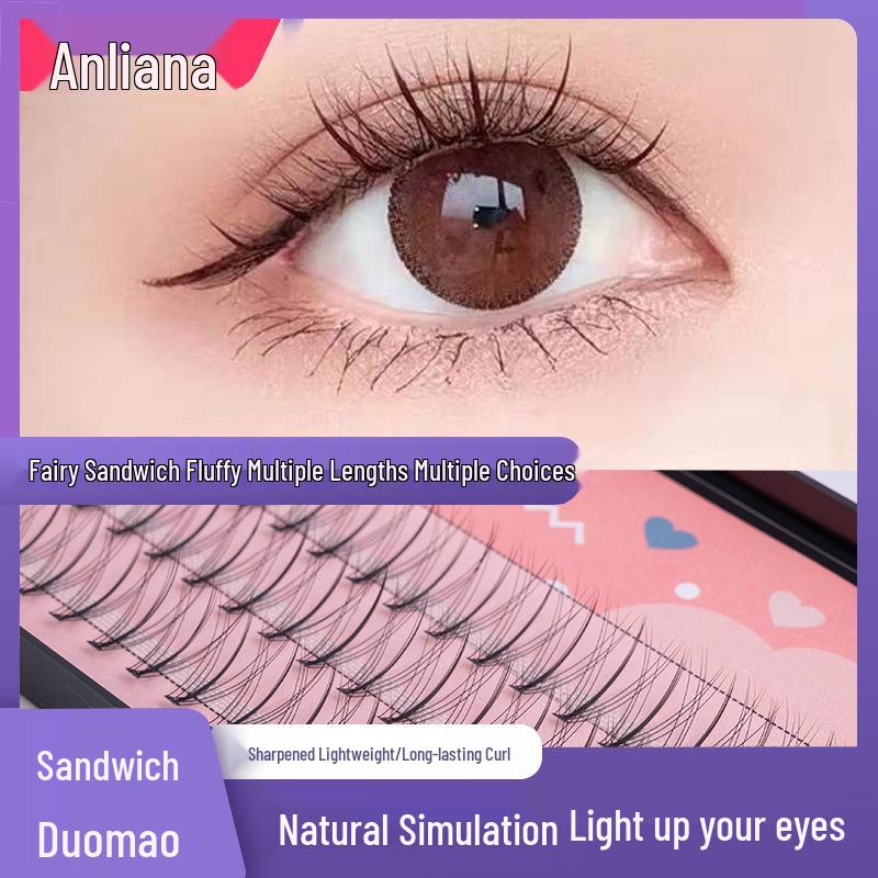 Cross-Border Hot-Selling Grafted Eyelashes: Natural Curling 3D False Eyelashes, Hot-Melt Cluster Design, Sandwich Cluster Style. 9mm
Cross-Border Hot-Selling Grafted Eyelashes: Natural Curling 3D False Eyelashes, Hot-Melt Cluster Design, Sandwich Cluster Style. 9mm