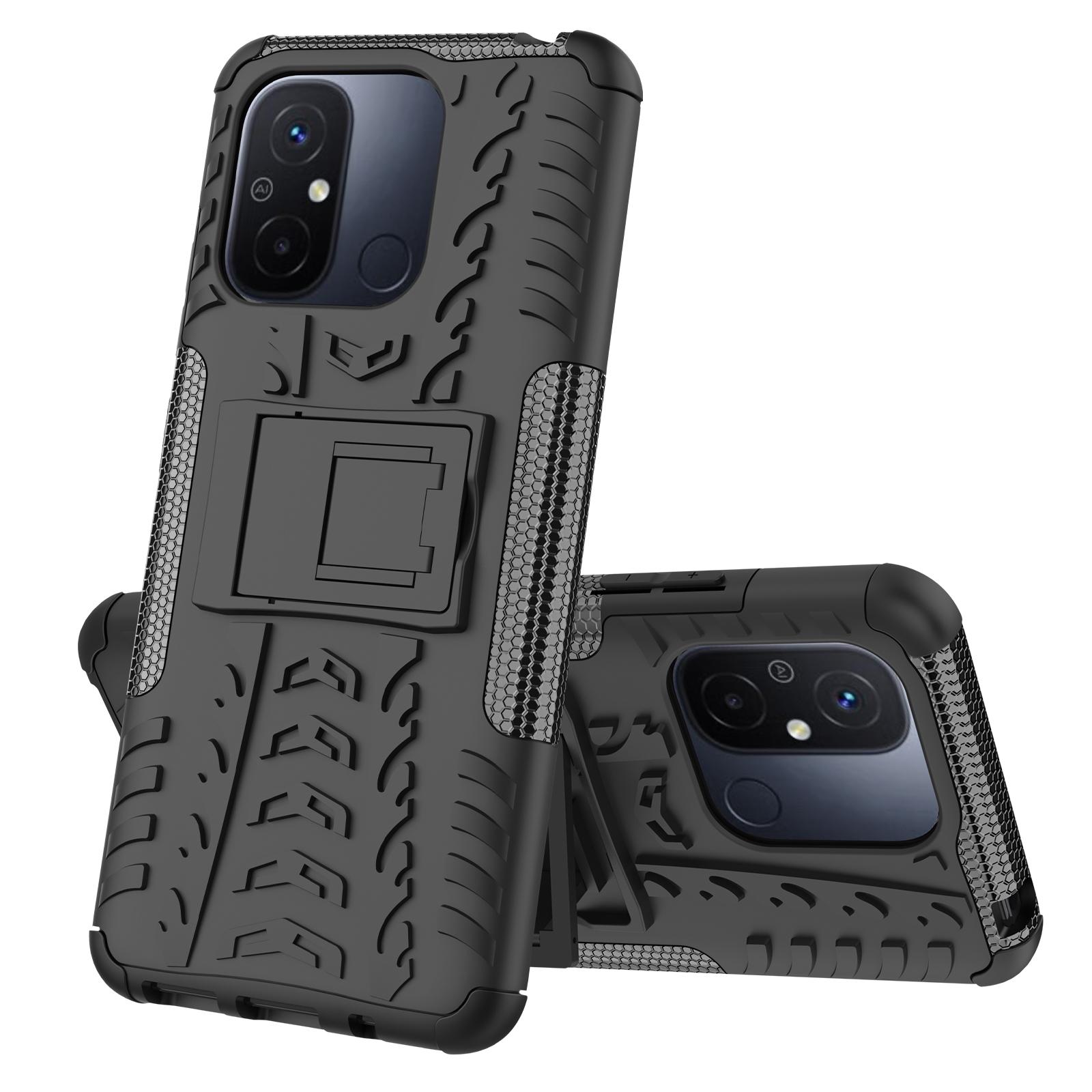 For Xiaomi Redmi 12C 4G/Poco C55 4G Tyre Pattern Kickstand Phone Case PC+TPU Shockproof Phone Cover Black
For Xiaomi Redmi 12C 4G/Poco C55 4G Tyre Pattern Kickstand Phone Case PC+TPU Shockproof Phone Cover Black