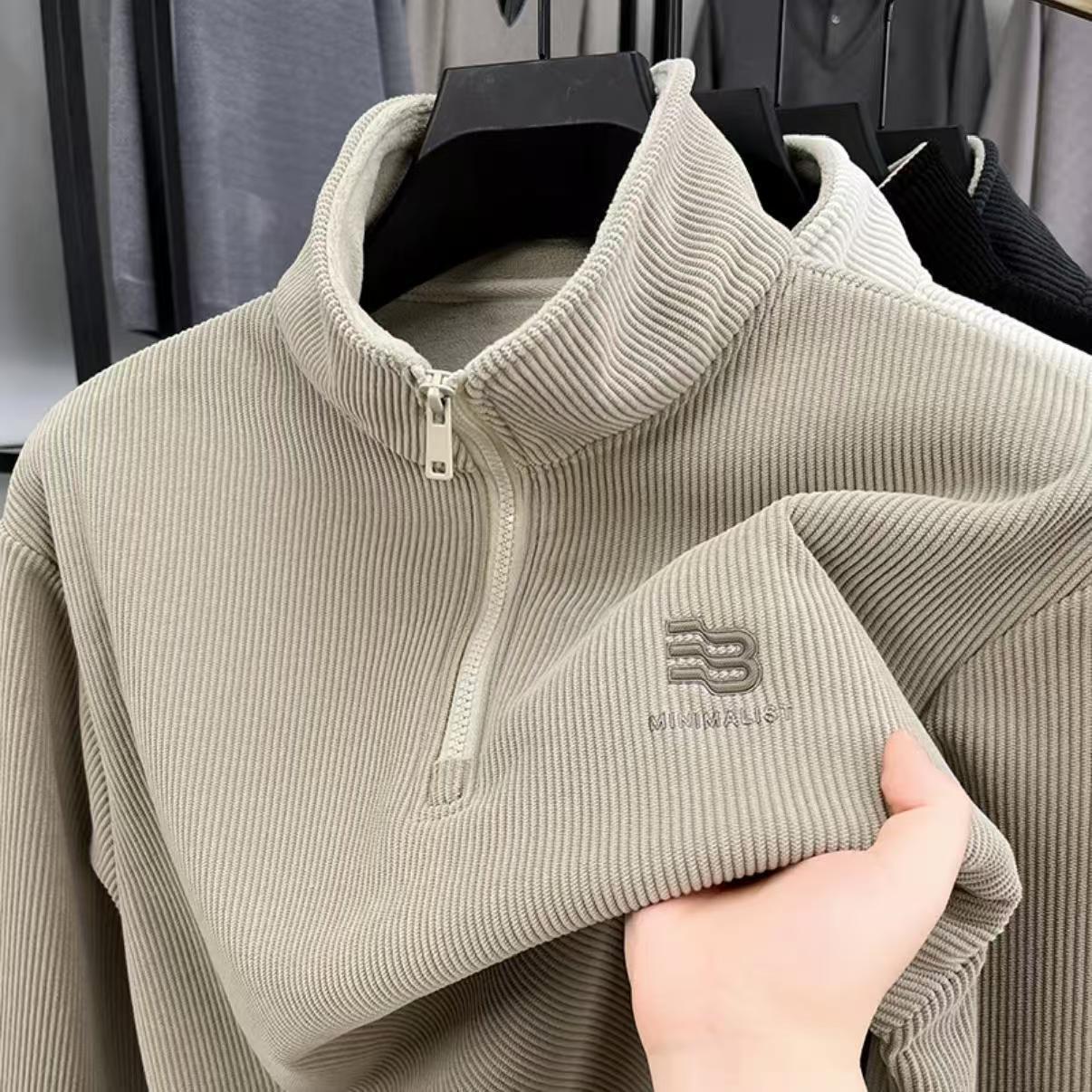 Men s Fleece-Lined Half-Zip Stand Collar Hoodie for Autumn/Winter M
Men s Fleece-Lined Half-Zip Stand Collar Hoodie for Autumn/Winter M
