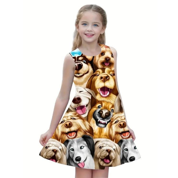 Модные, Свободного кроя, Милые платья без рукавов с животным принтом Платья для девочек 120
Модные, Свободного кроя, Милые платья без рукавов с животным принтом Платья для девочек 120