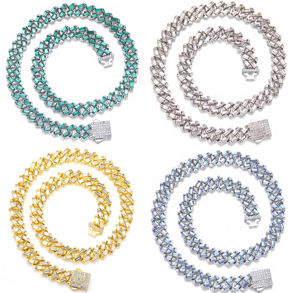European & American 13mm Diamond-Studded Cuban Chain: Hip-Hop Fashion Pendant for Couples Bracelet 7 inch (18 cm)
European & American 13mm Diamond-Studded Cuban Chain: Hip-Hop Fashion Pendant for Couples Bracelet 7 inch (18 cm)