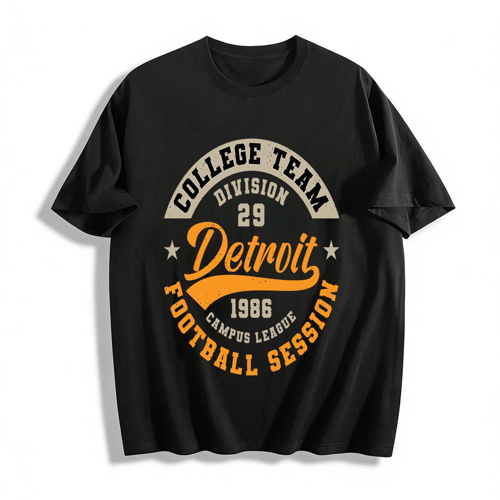 Vintage Detroit College Team Print Tee Campus League Football Casual Top Pure cotton T-shirt XXS
Vintage Detroit College Team Print Tee Campus League Football Casual Top Pure cotton T-shirt XXS
