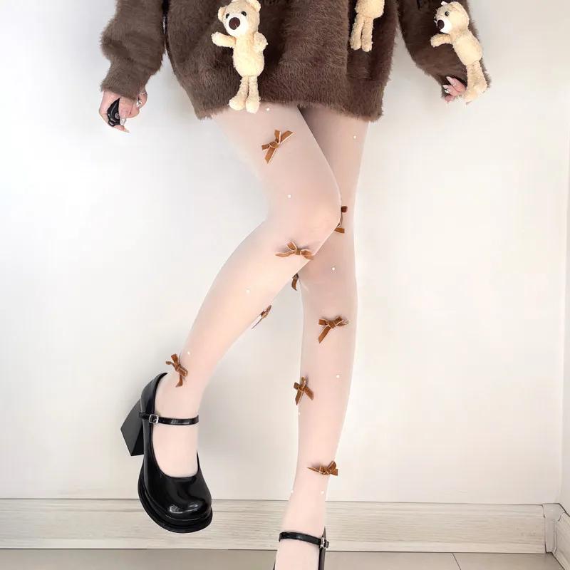 Women Sexy Velvet Bow Tights Fashion Pearl Sheer Silk Stockings Japanese JK Lolita Kawaii Girls Christmas Red Bowknot Pantyhose One Size
Women Sexy Velvet Bow Tights Fashion Pearl Sheer Silk Stockings Japanese JK Lolita Kawaii Girls Christmas Red Bowknot Pantyhose One Size