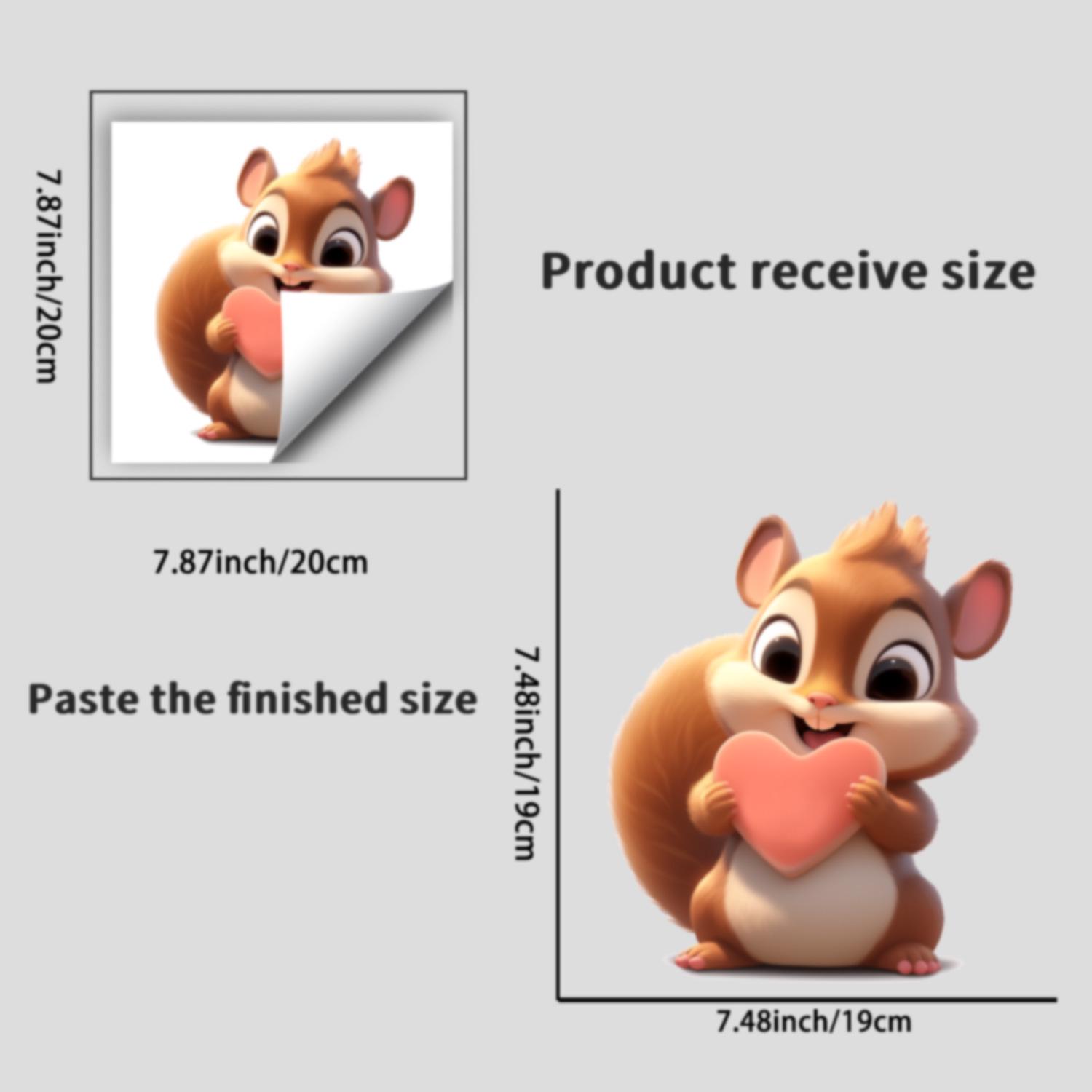 Cute Squirrel Heart Window Sticker: Animal Glass Decoration, Glue-Free PVC Electrostatic Cling
Cute Squirrel Heart Window Sticker: Animal Glass Decoration, Glue-Free PVC Electrostatic Cling