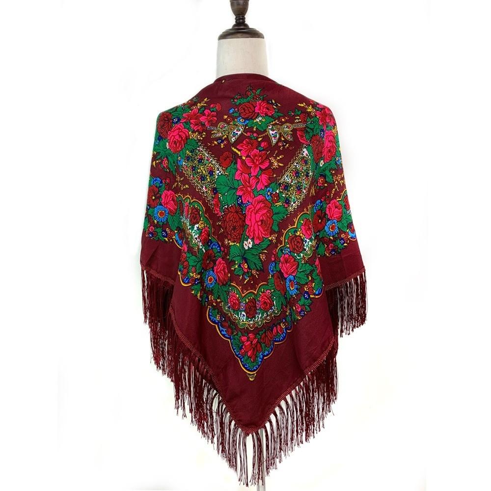 Traditional 160*160cm Russian Style Muffler Scarf Fashion Oversized Retro Scarf Fringes Floral Poncho Shawl Women s Wear вино красного
Traditional 160*160cm Russian Style Muffler Scarf Fashion Oversized Retro Scarf Fringes Floral Poncho Shawl Women s Wear вино красного