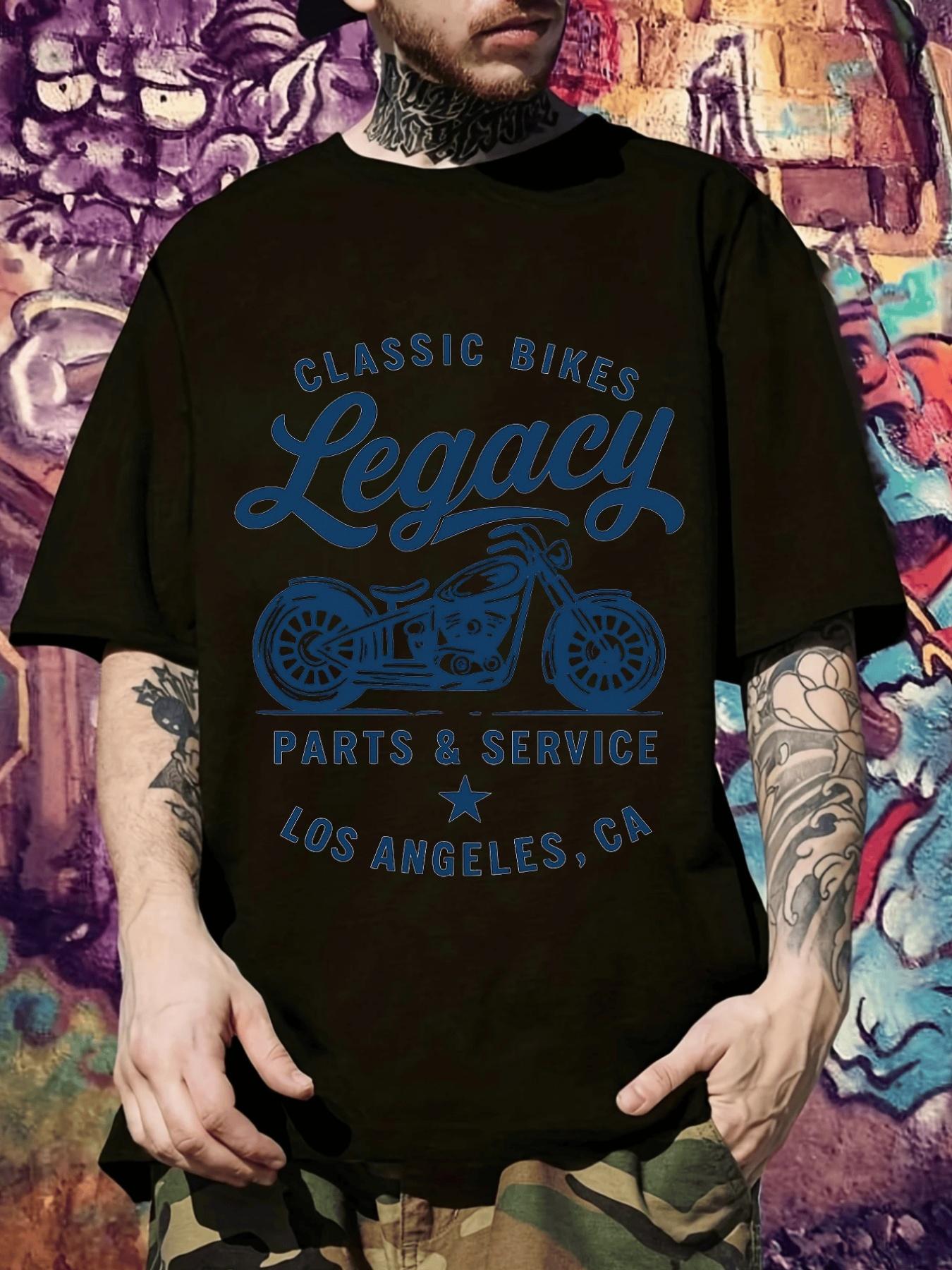 Vintage Motorcycle T-shirt - Classic Bike Graphic Tee with Los Angeles Service Text - Black Shirt for Casual Streetwear XXXXL
Vintage Motorcycle T-shirt - Classic Bike Graphic Tee with Los Angeles Service Text - Black Shirt for Casual Streetwear XXXXL